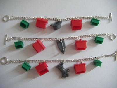 NEW MONOPOLY GAME CHARM BRACELET KITSCH RETRO VINTAGE