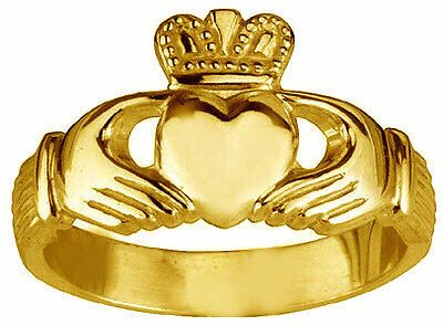 Gold pltd Buffy The Vampire Slayer Claddagh ring SIZE 7