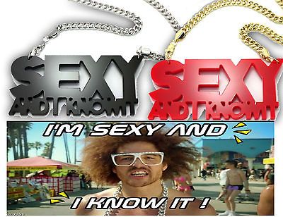 LMFAO Inspired New IM SEXY AND I KNOW IT PENDANT NECKLACE 36 CUBAN