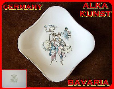 GERMANY VINTAG E COLLECTIBLE PLATE ALKA KUNST BAVARIA SIGNED  RRR