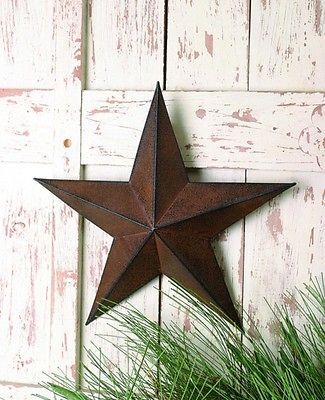 New Primitive Americana Texas Brown Metal Barn Star 24 Country Rustic