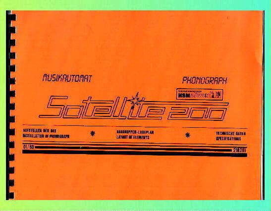 Satellite 20O NSM Jukebox Manual & Schematics