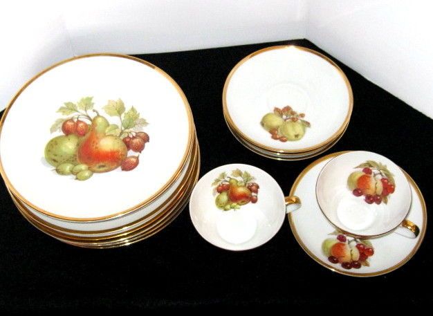 Bareuther Bavaria China Pattern BTH4 Fruits 17 pieces