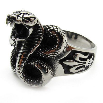 Newly listed Men PUNK gothic fleur de lis stainless steel terror king