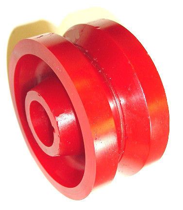 New Solid Polyurethane V Groove Wheel 4 x 2 with 1/2 ID Delrin