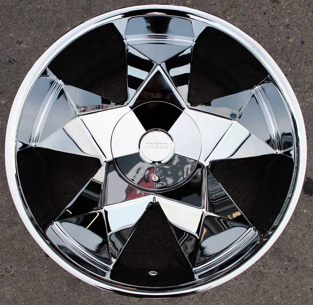 GREED VIRTUE 22 CHROME RIMS WHEELS YUKON SUBURBAN SIERRA