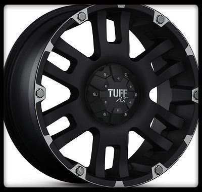 20 X 9 TUFF T04 BLACK RIMS W/ LT35X12.50X20 FEDERAL COURAGIA M/T