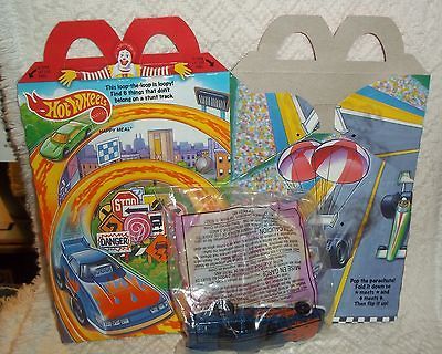 Hot Wheels Flame Series Vehicle NIP and McDonalds Happy Meal box