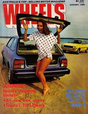 Wheels Jan 80 Countach BMW M1 Bowell Ikara Fiat 131 Diesel Civic T18