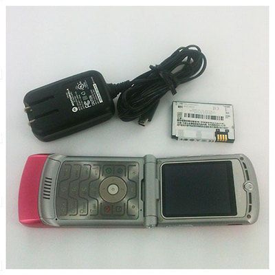 AT&T Motorola RAZR V3 No Contract Quad Band GSM Camera Used Pink Cell