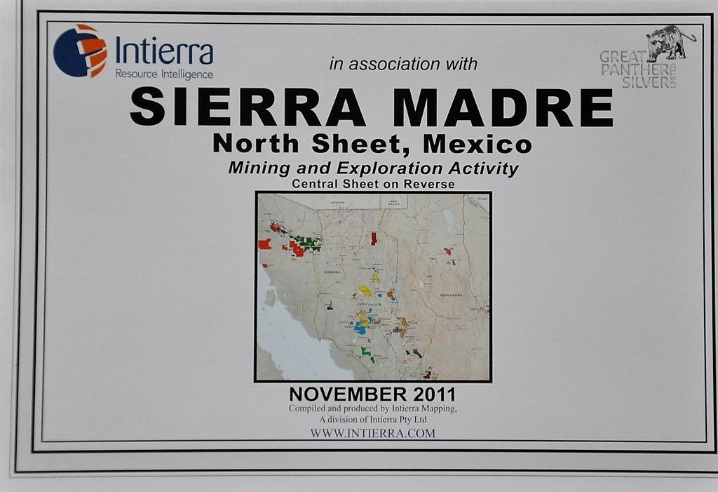 Mining Map Sierra Madre Mexico Gold Silver New 2011