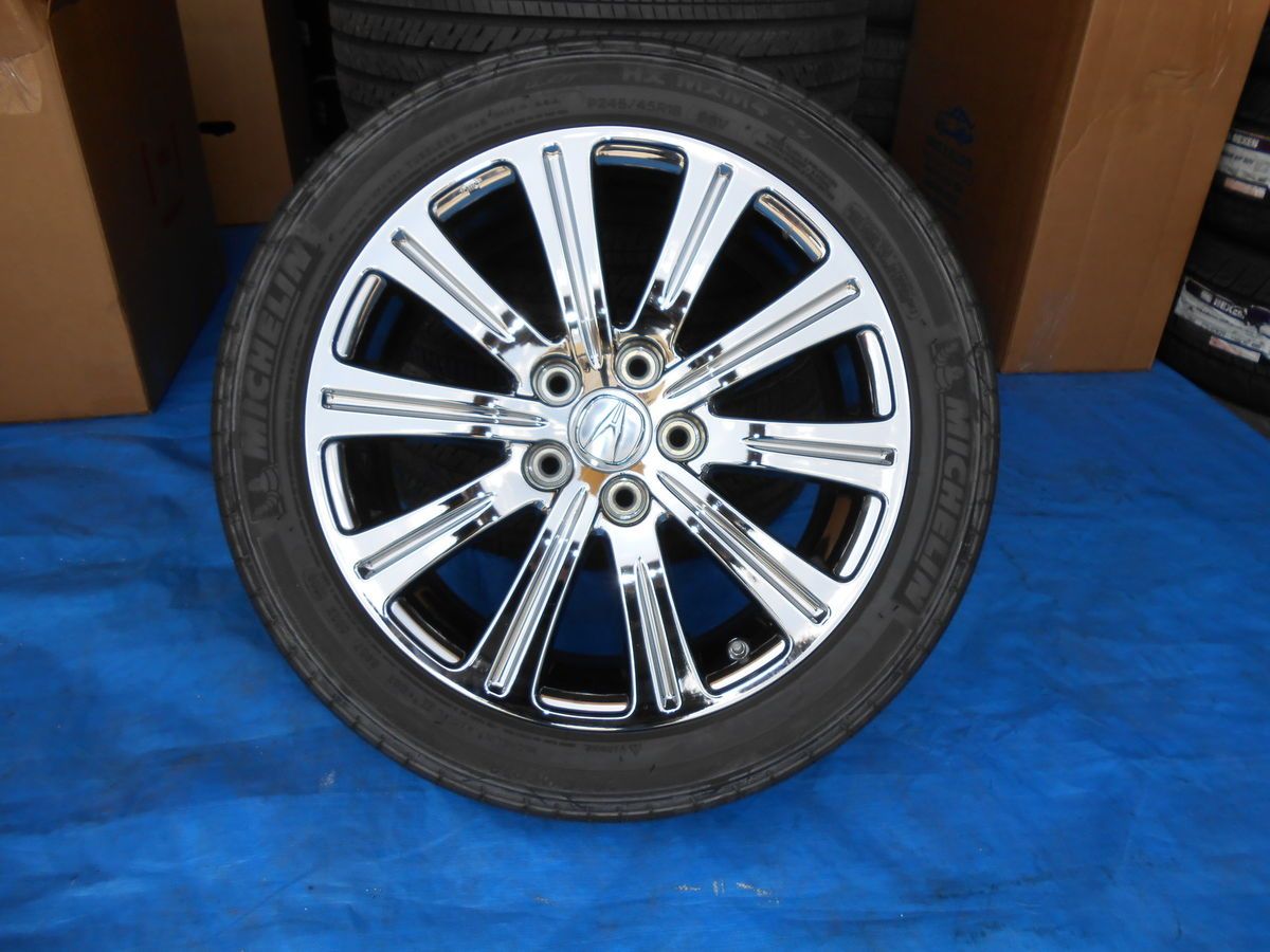 18 Acura TL Wheels Tires 2009 Black Chrome New