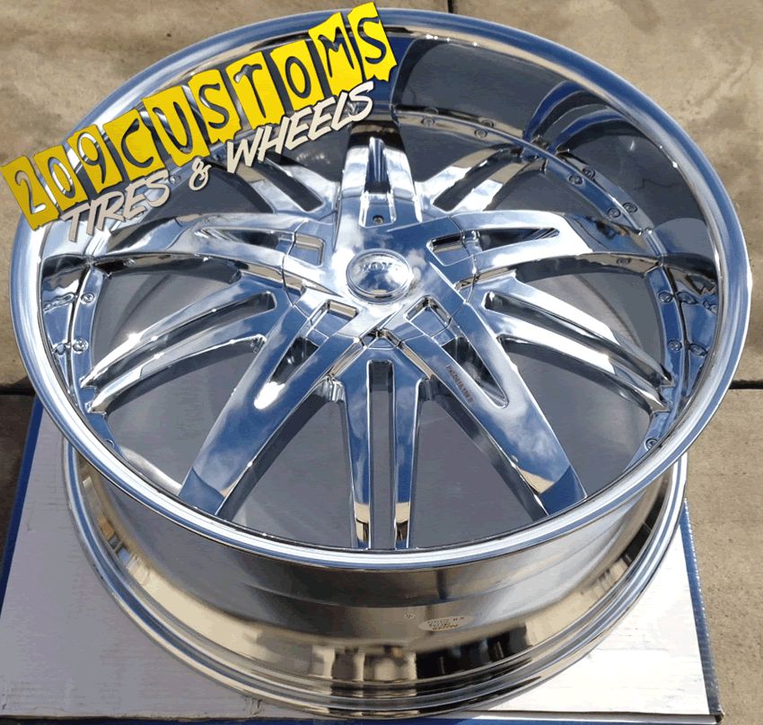 26 inch Wheels Tires HW7 Chrome Silverado 2007 2008 2009 2010 2011