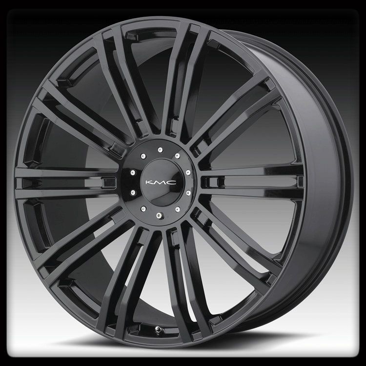 22 x 9 5 KMC D2 KM677 Black Silverado Suburban Escalade Yukon 300C