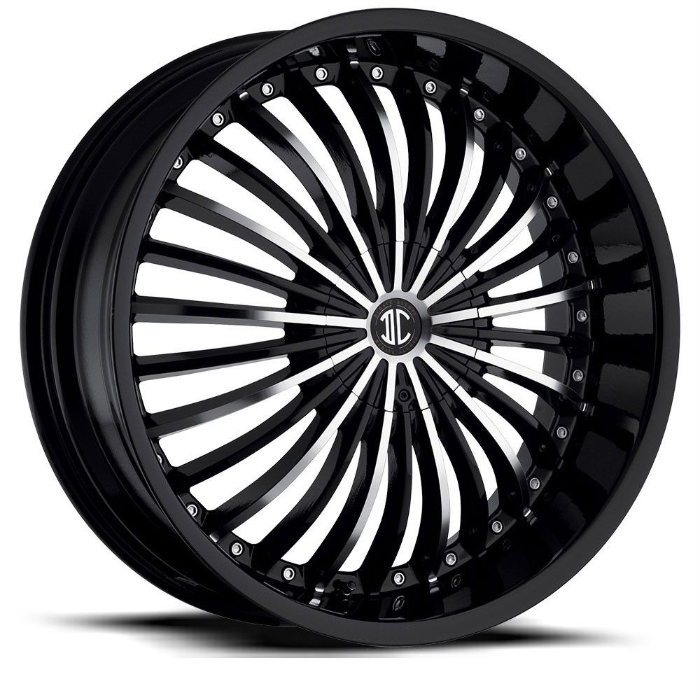 22 inch 2CRAVE NO13 Black Wheels Rims 5x115 300C Charger Magnum