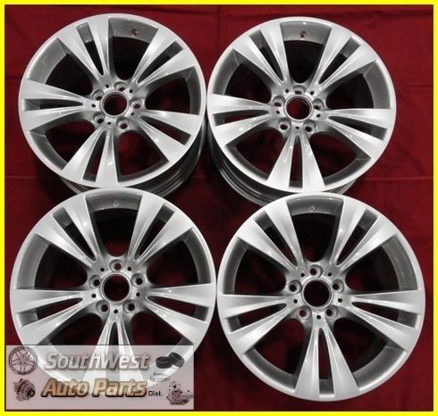 11 12 BMW X3 19 SILVER 5 SPOKE WHEELS STAGGERED NEW OEM RIMS 309 71478