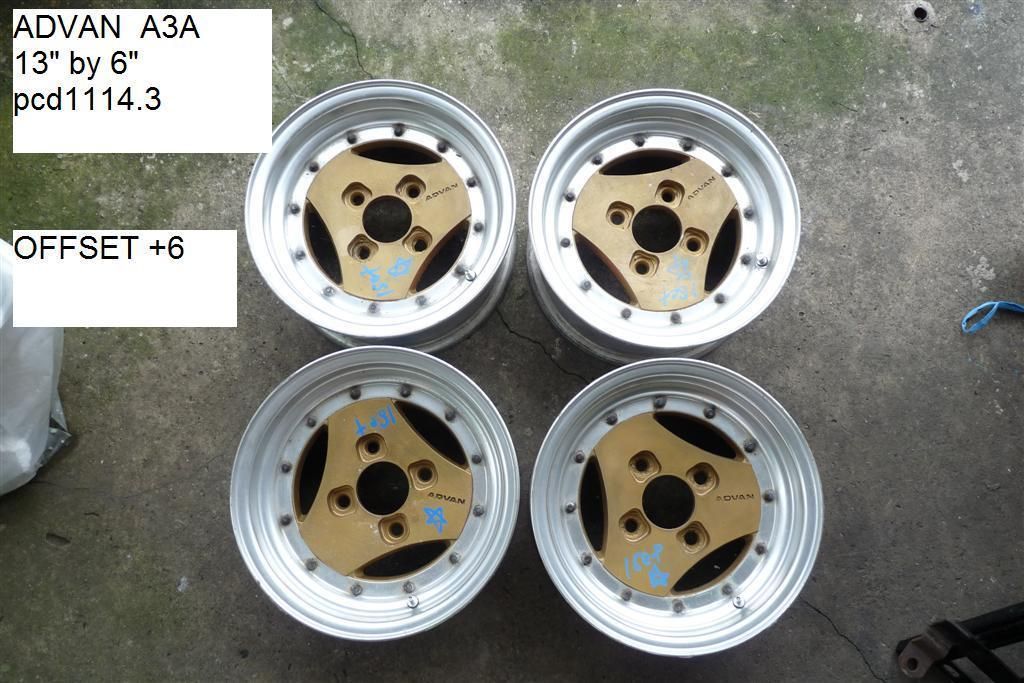 JDM Advan Racing A3A 13 Rims Wheels AE86 Starlet Drift TA22 510