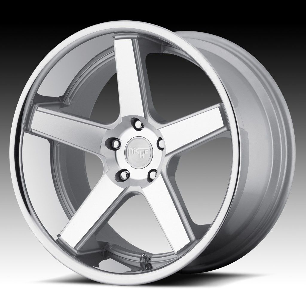 22 inch Niche Nurburg Silver Wheels Rim Staggered 5x120 BMW F12 F01 6