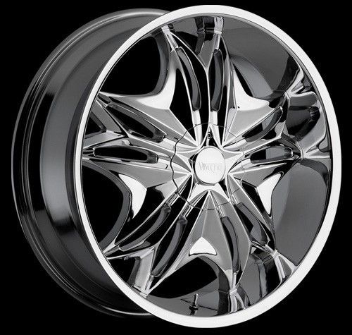 24 inch 24x9 Viscera 728 Chrome Wheels Rims 5x115 5