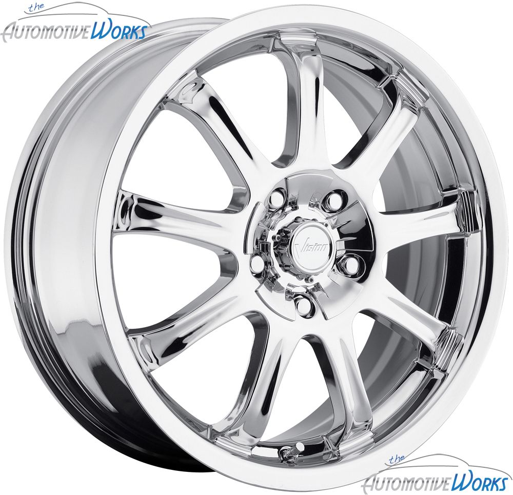 Vision 9x 5x100 5x114 3 5x4 5 42mm Chrome Wheels Rims inch 17