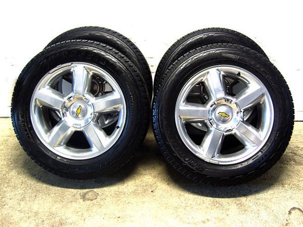 Chevy Tahoe Silverado Suburban Wheels Tires High polished 99 100 tread