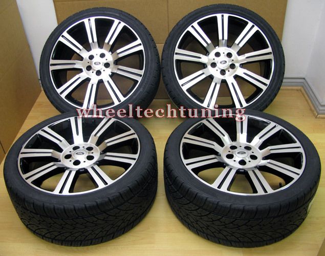 20 Range Rover Stormer Wheel and Tire Package Black Machined