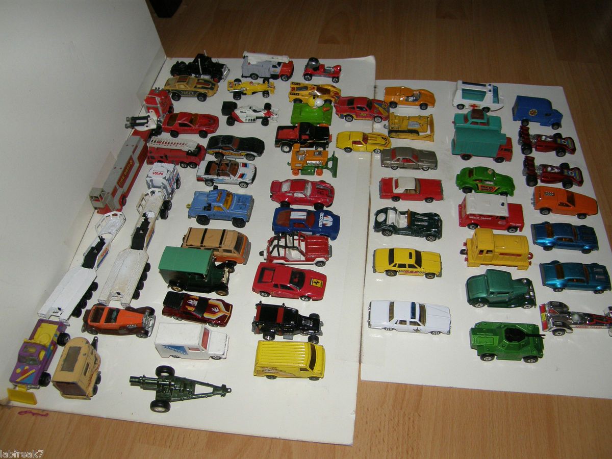 Diecast Toy Car Lot Hot Wheels Matchbox Lesney Majorette Corgi 55 CARS