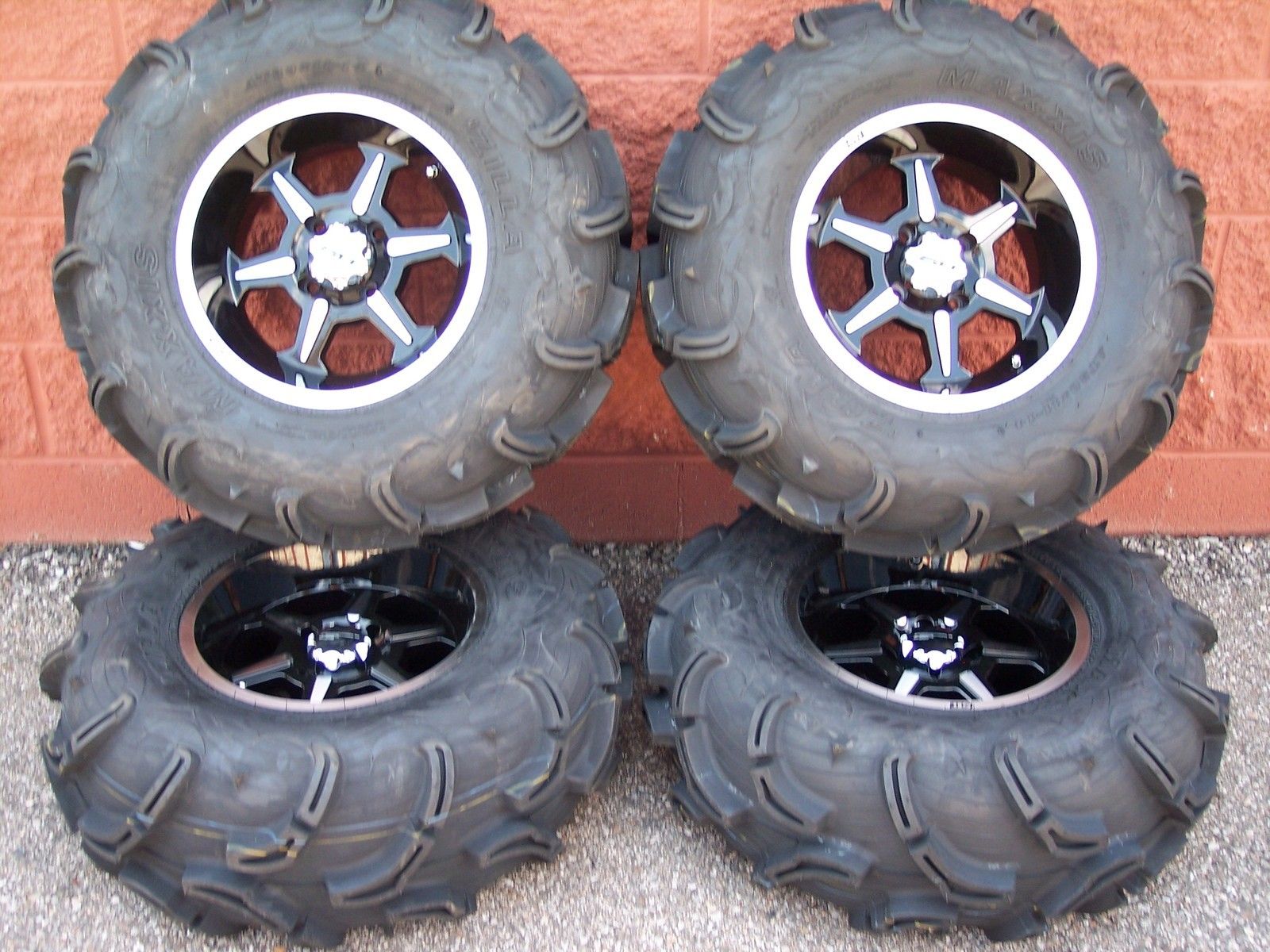 30 Yamaha Rhino Zilla Wide Kit ATV Tire 14 B6 Wheel Kit Complete