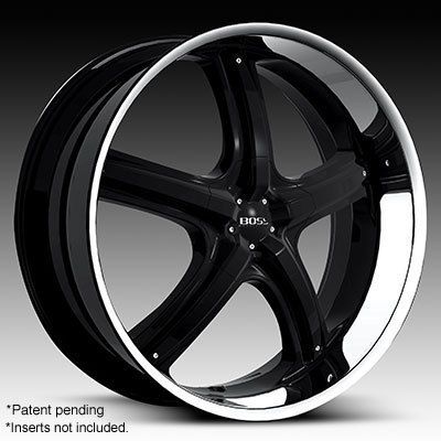  EAGLE BLACK W SUPER FINISHED LIP YUKON DENALI ESCALADE WHEELS RIMS