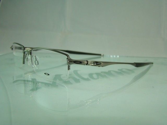 OX 3119 04 HALFSHOCK Brushed Chrome Half Rim FRAMES EYEGLASSES Size 53