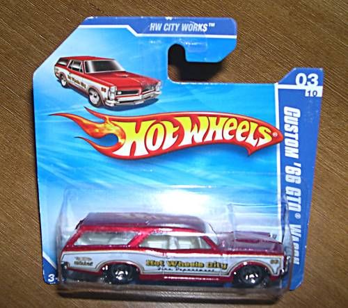 Hotwheels Cars 2010 Custom 66 GTO Wagon 1 64 New