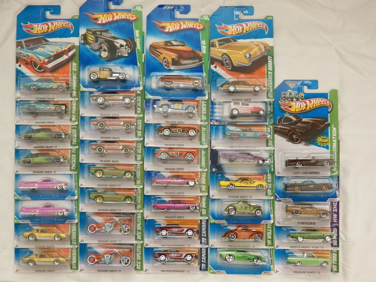 Hot Wheels Treasure Hunts of 35 Cars Plus 2 66 Batmobiles