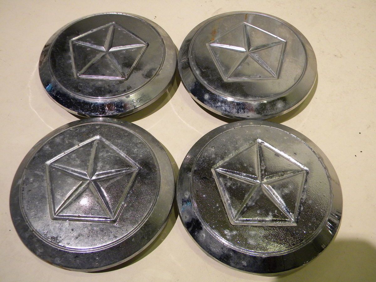 Chrysler Dodge Chrome Wire Wheel Cover Center Caps Hubcaps Set of 4