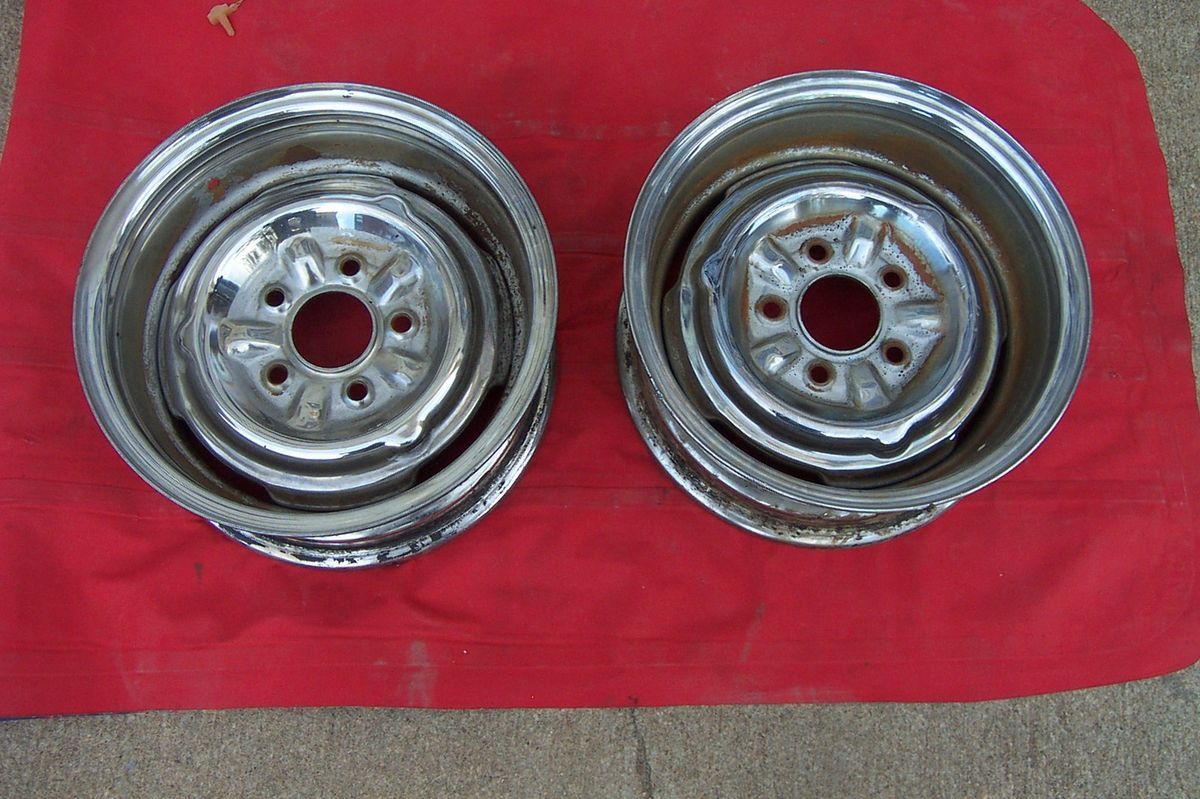 Chrome Reverse Wheels GM Rat Rod Gasser Old School