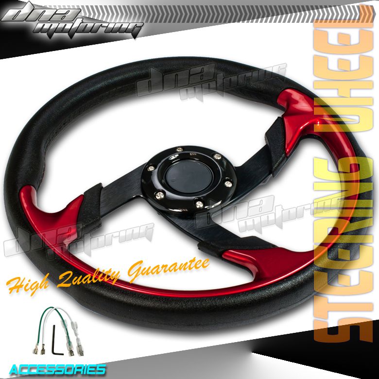 JDM Spec Black PVC Leather 320mm T260 Racing Steering Wheel Race Drift