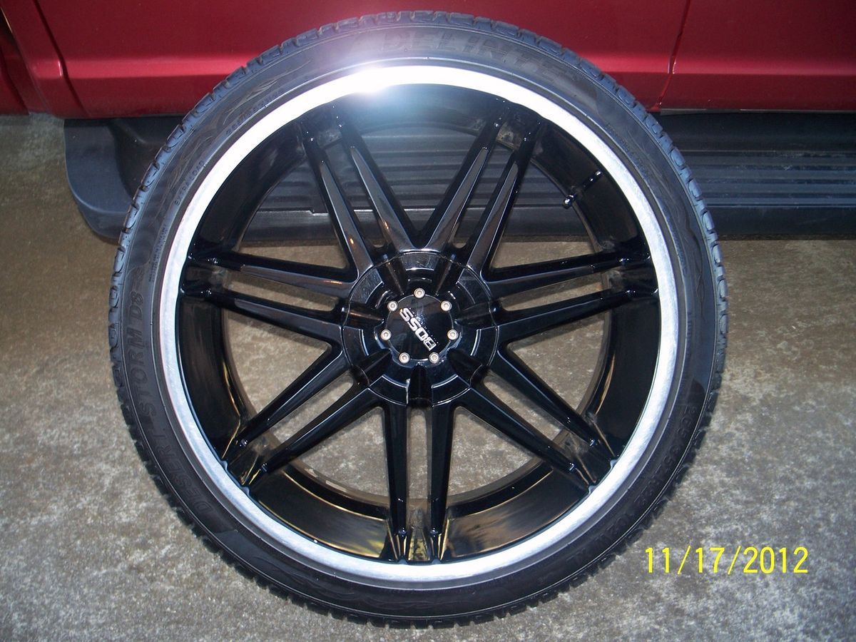 Used Set of Boss 22 inch Wheels 2001 Jeep Grand Cherokee Black with