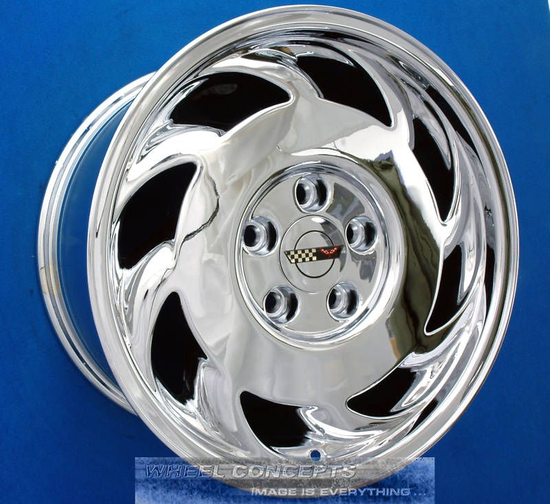 Corvette C4 17 Staggered Chrome Wheel Exchange 93 96