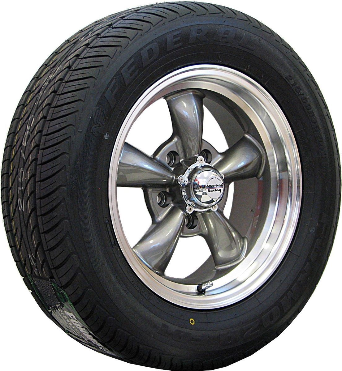 15 Gray Rev Classic 100 Wheels Rims Tires Ford Mustang 1965 1966 1967