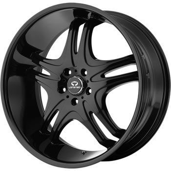 20x10 Black Rims Lorenzo WL031 5x115 Charger