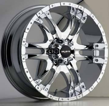 17x9 Ballistic Wheels 810 Wizard 6x139 7 ET0 Chrome 4 New Rims