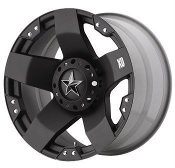 18 inch 18x9 KMC XD Rockstar Black Wheels Rims 5x135