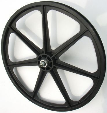 Skyway BMX 24 Tuff Wheels Cruiser Mags in Black SEALED Bearing Hubs