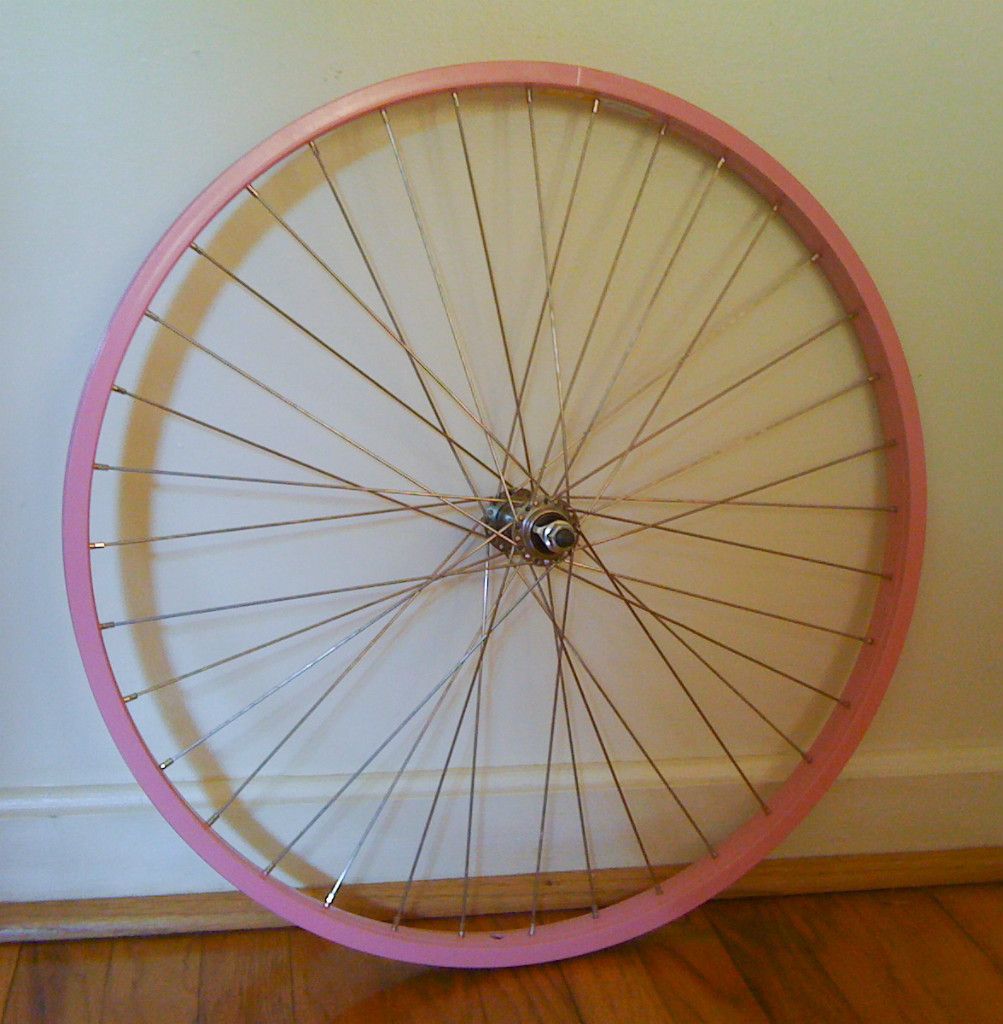 Pink Alloy Beach Cruiser Wheels Front