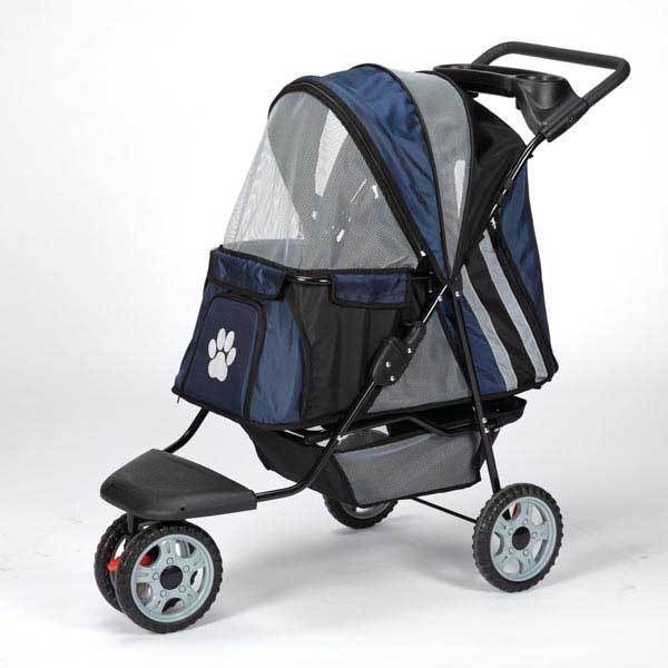 II Stroller Dog Carrier Tote Fold Down Dual Swivel Wheels