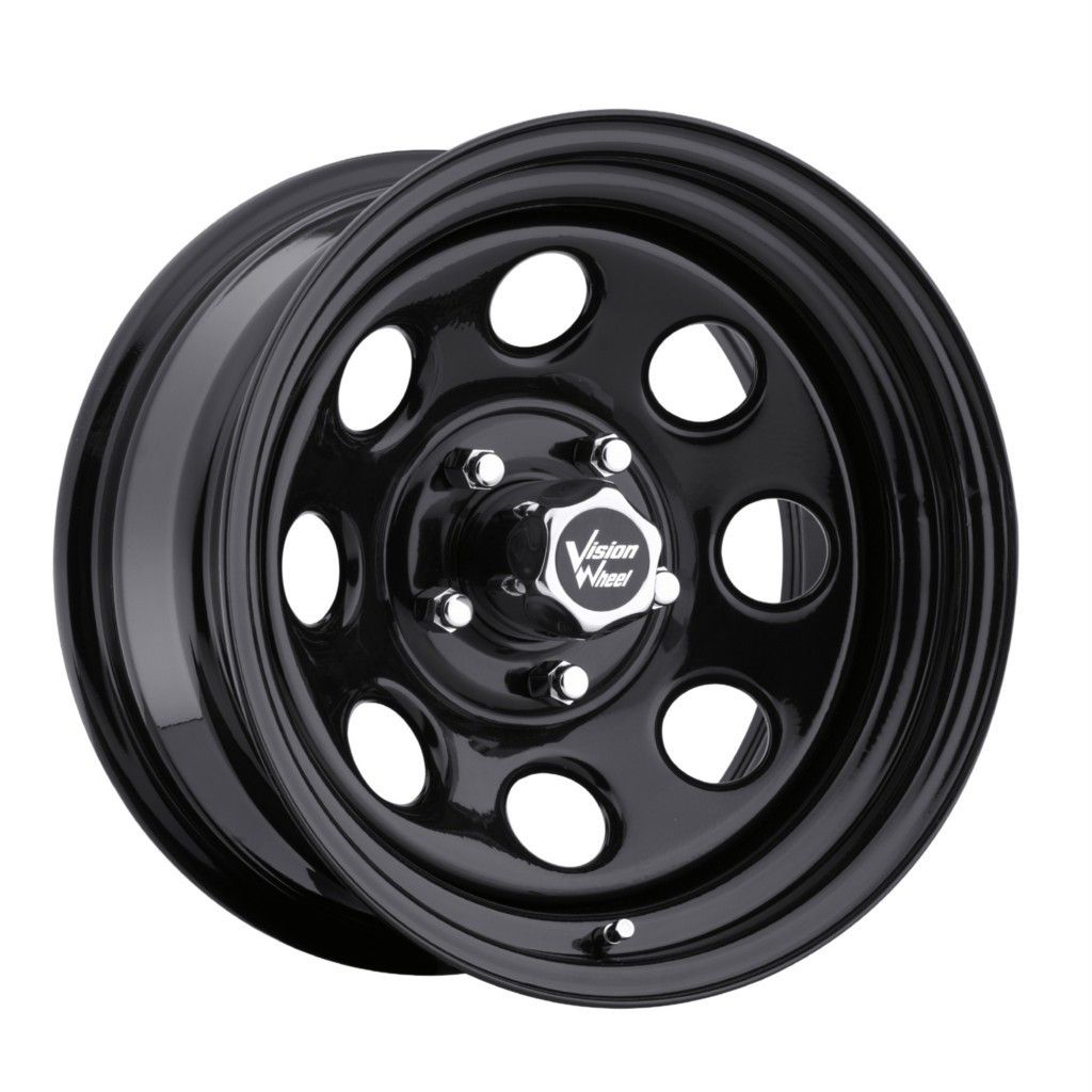 15 in Vision Soft 8 Black Wheels Rims 5x4 5 5x114 3 6