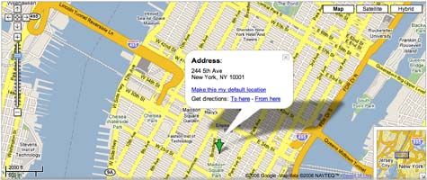 sample address lookup via google satellite maps
